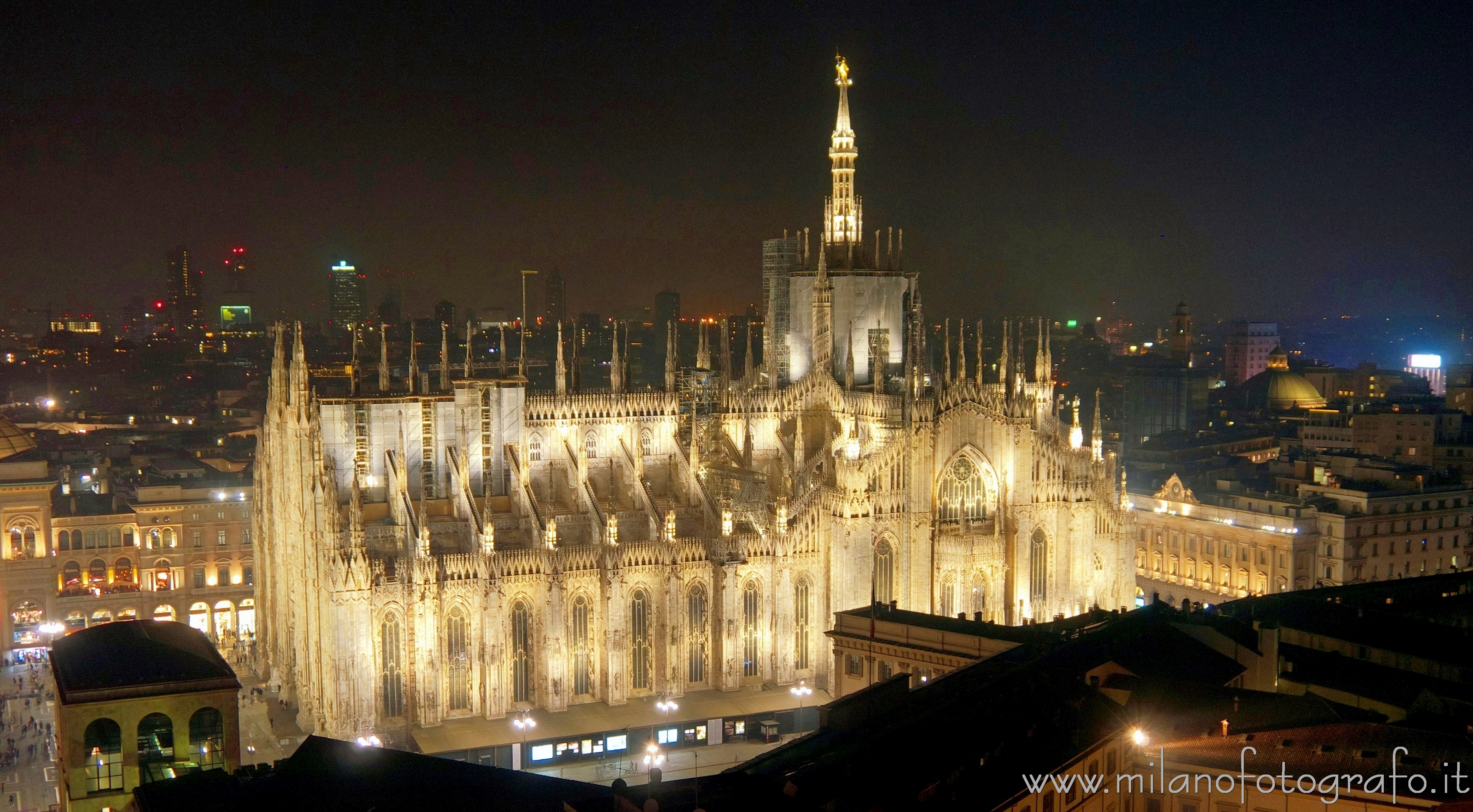 Milan (Italy) - The Cathedral seen from the Martini Terrace